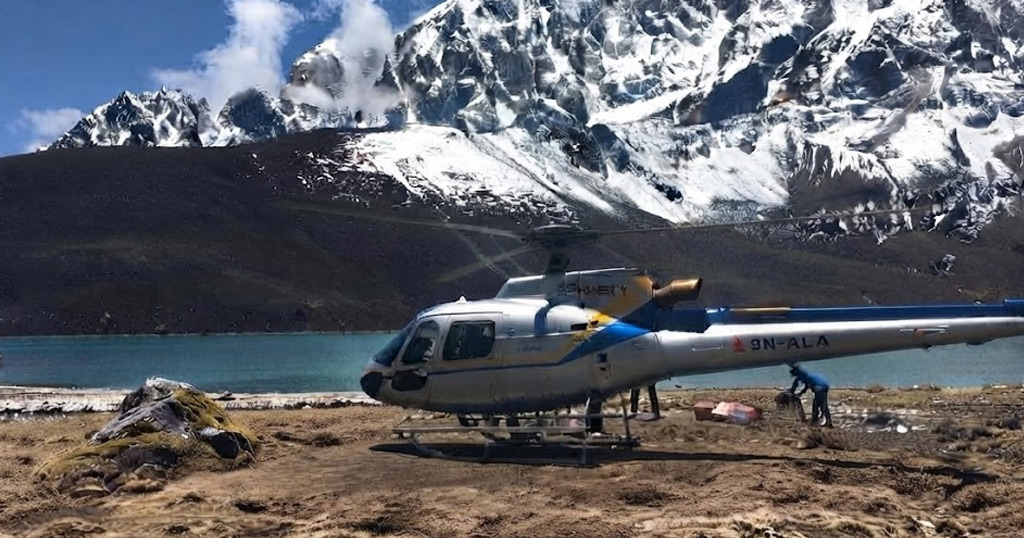 Gokyo to Lukla helicopter flight