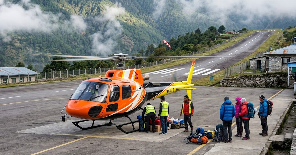 Kathmandu to Lukla helicopter flight