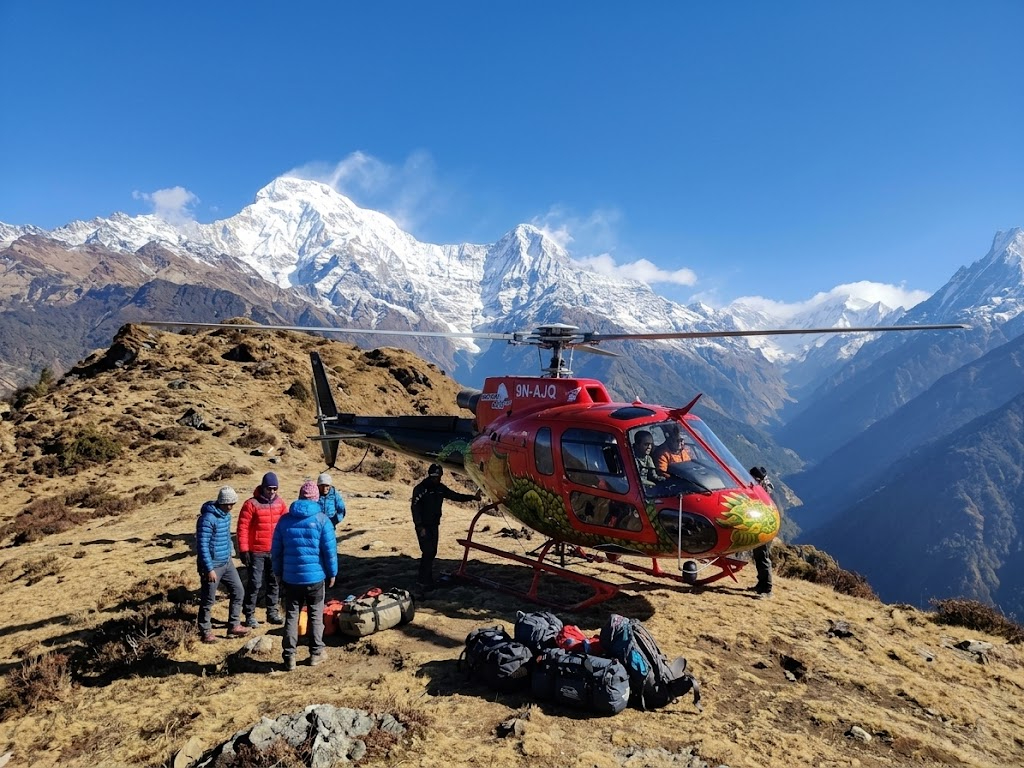 Pheriche to Lukla helicopter flight